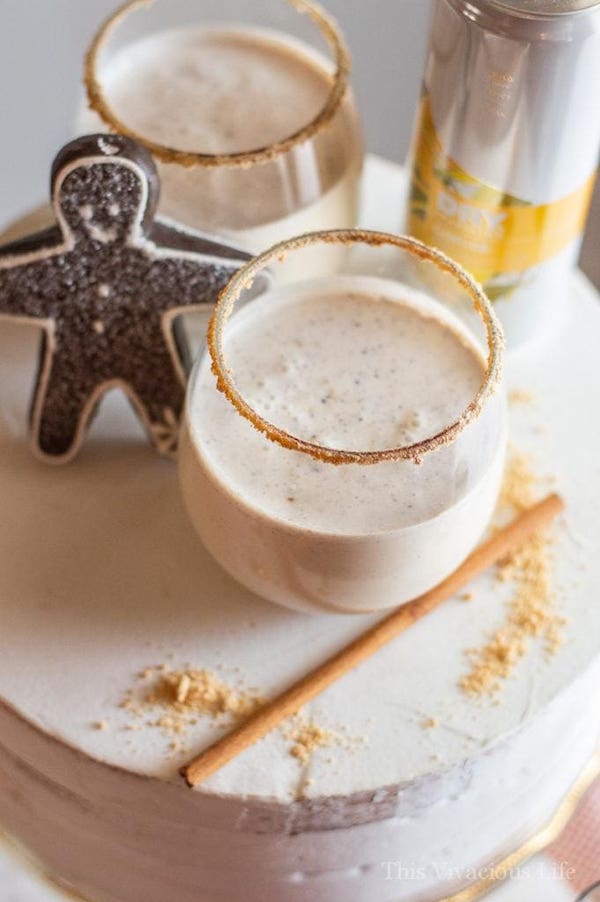 A gingerbread martini without the alcohol? Yes, with this recipe from This Vivacious Life