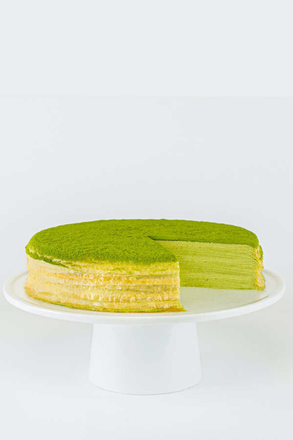Aphrodisiac Valentine's foods for a sexy night at home: A green tea mille crepe cake from Lady M is exquisite, and has some amazing benefits!