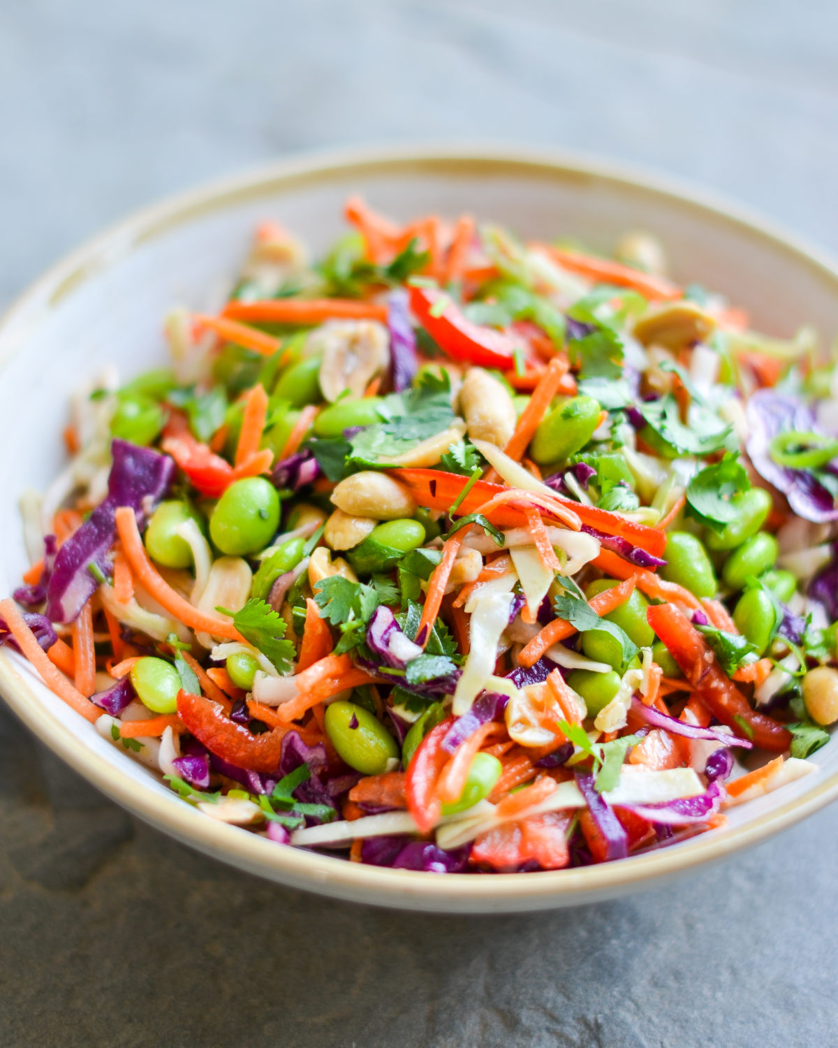 Weekly Meal Plan 9: Asian Slaw with Ginger Peanut Dressing at Once Upon a Chef