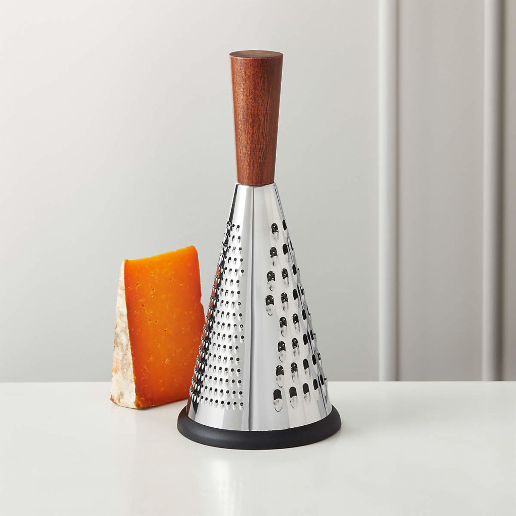 Cool, modern grater to go with this supermarket splurge of real parmesan cheese