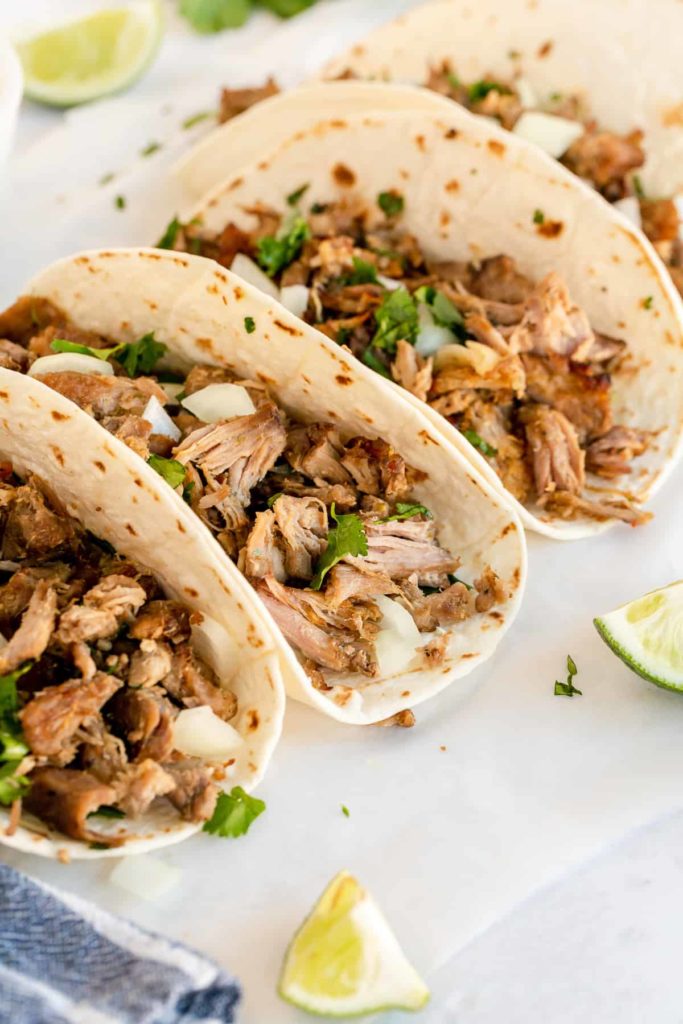Lighter spring recipes: Slow cooker carnitas at From Valerie's Kitchen