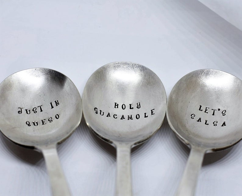 Serve your favorite Mexican foods with Stamp & Soul's silver-plated spoon set