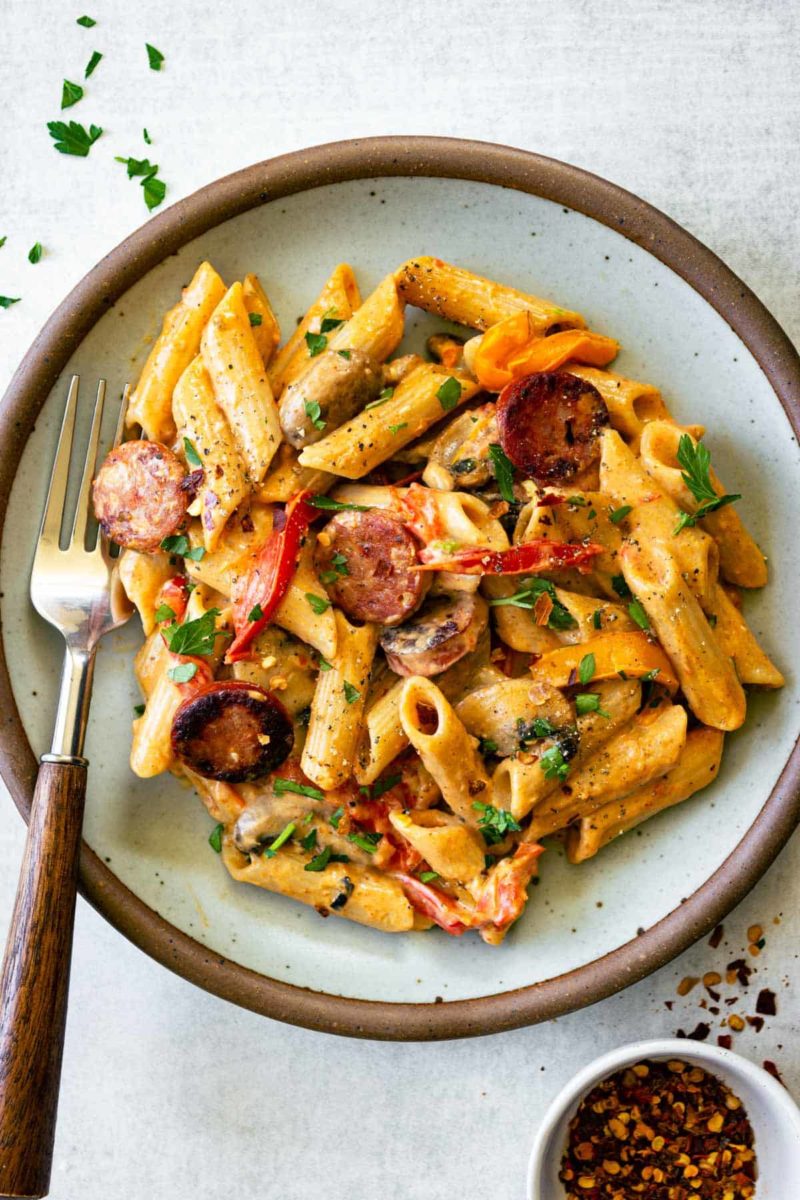 Meal plan ideas: Cajun Sausage Pasta at Pass Me Some Tasty