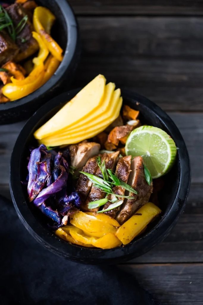 Sheet pan meals: Caribbean-Style Island Bowls from Feasting at Home