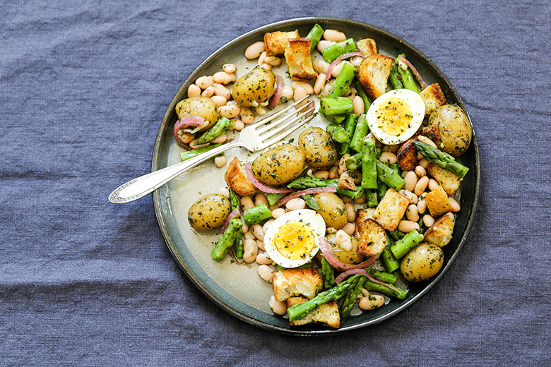 5 light dinners for summer: Spring Pistou Panzanella Salad at Floating Kitchen 