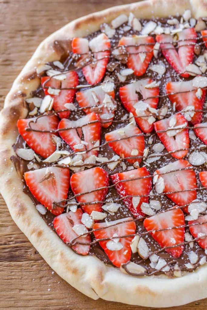 Strawberry Nutella Dessert Pizza from creations by kara