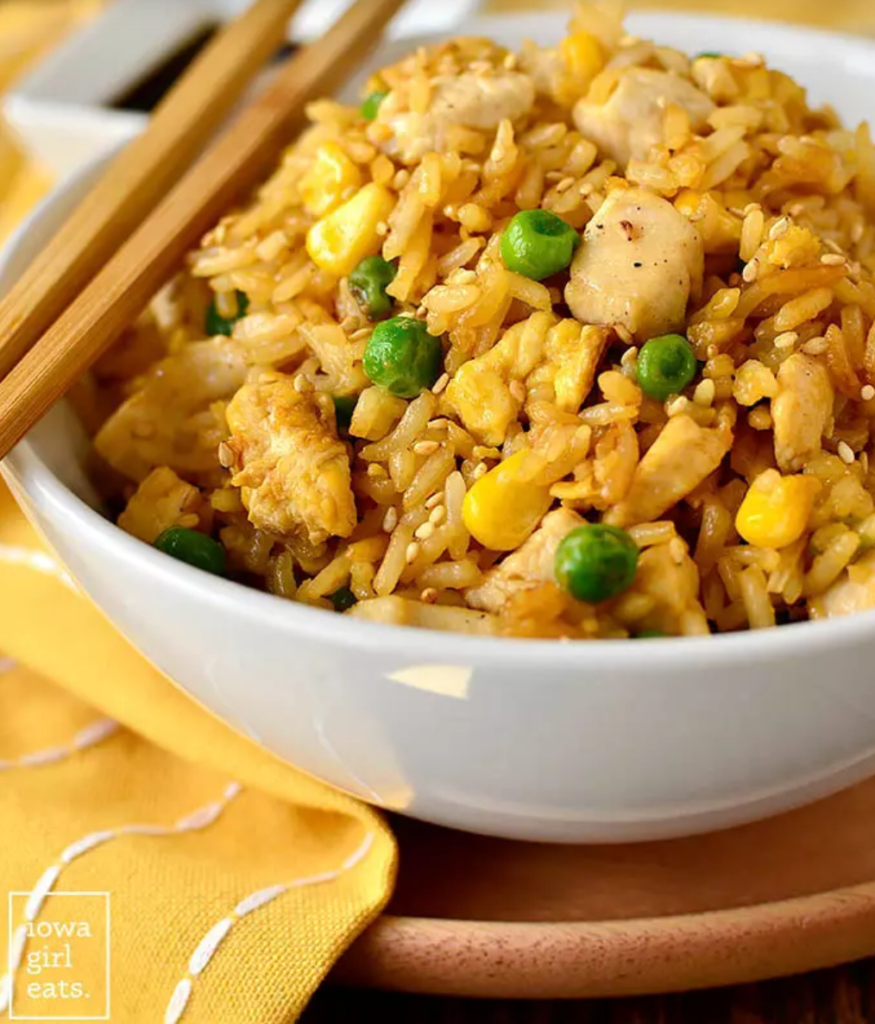 Easy Chicken Fried Rice from IowaGirlEats