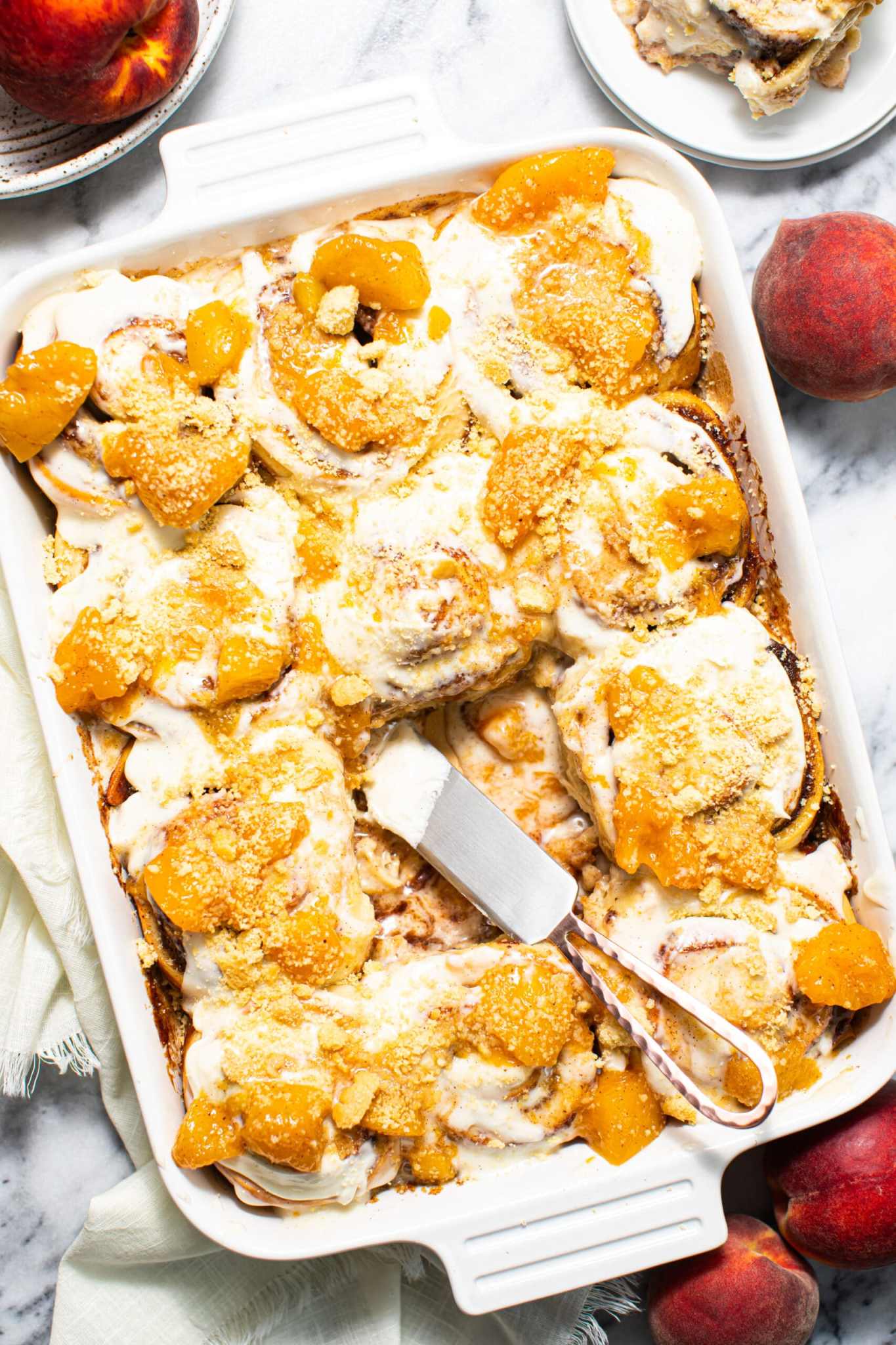 Juneteenth Cookout: Peach Cobbler Cinnamon Rolls | Butter Be Ready