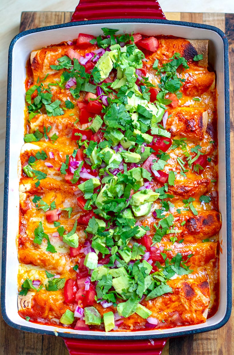 Weekly meal plan ideas: Serve Instant Pot Chicken Enchiladas at Instant Pot Eats for "Taco" Tuesday