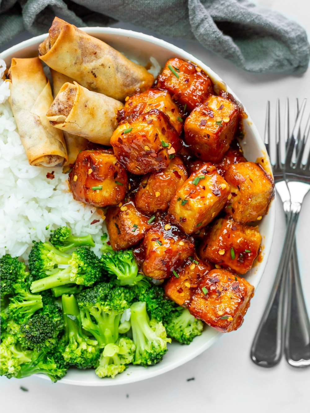 Weekly meal plan ideas: Firecracker Tofu for Meatless Monday, at Vegan Travel Eats