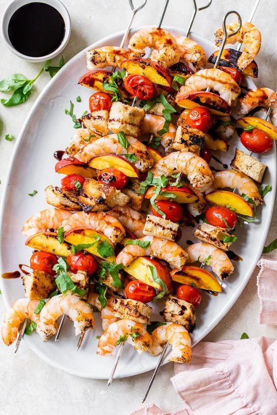 Meal plan ideas: Shrimp Panzanella Skewers at Skinny Taste