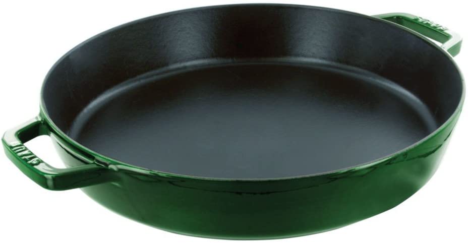 Our favorite cast iron cookware: This Staub double-handed cast iron pan