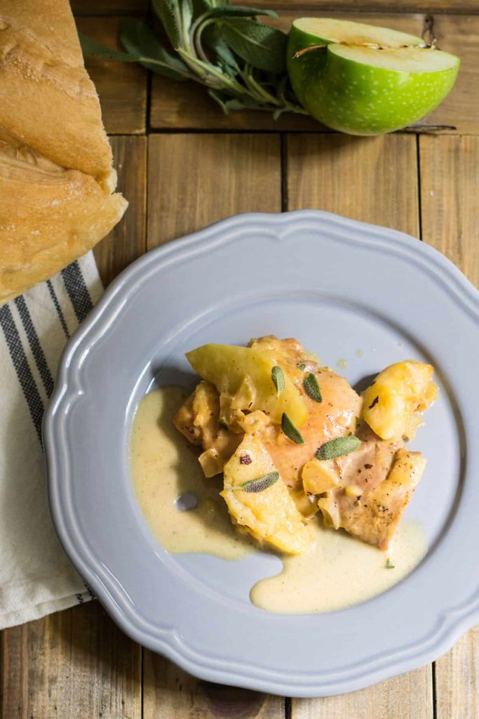 You can make this delicious chicken and apple dish in under 30 minutes using the recipe from Mon Petit Four