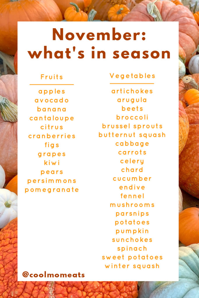 November Produce: What's in season on Cool Mom Eats