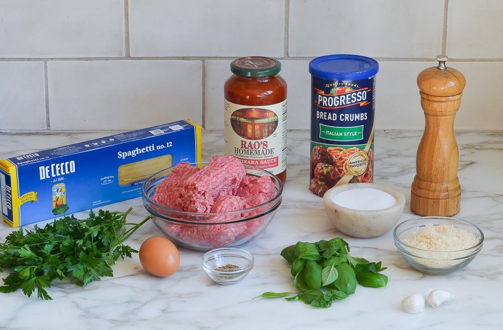 Chosing a recipe: Ingredients from Easy Spaghetti and Meatballs from Once Upon a Chef