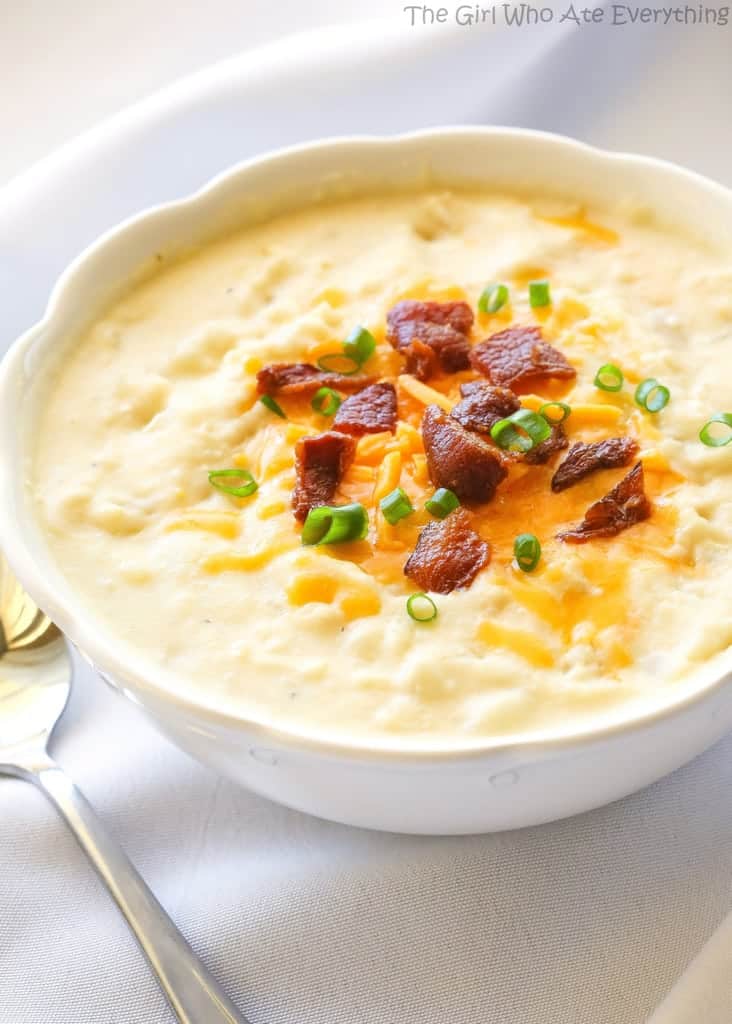 Weekly Meal Plan Ideas 44: Crockpot Potato Soup from The Girl Who Ate Everything