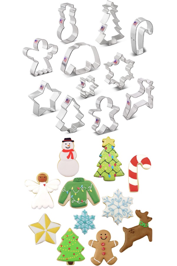 These holiday cookie cutters are ready to help you make all your favorite holiday cookies