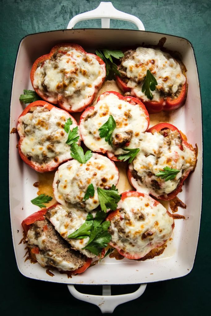 Weekly Meal Plan Ideas #46: Meatball Stuffed Peppers from The Modern Proper