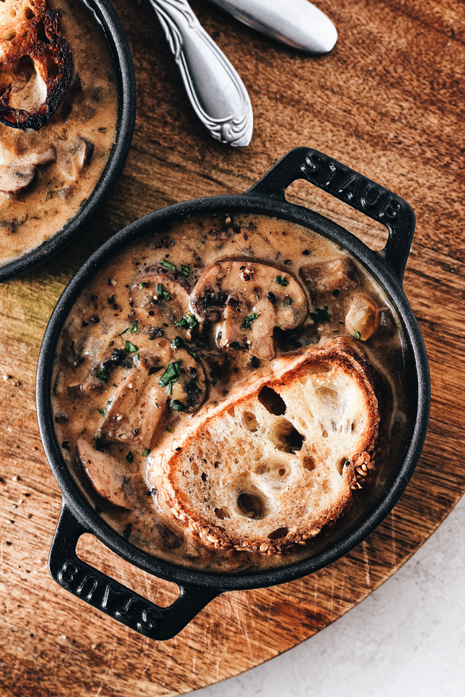 Weekly Meal Plan Ideas #45: Creamy Mushroom Soup from Whisper of Yum