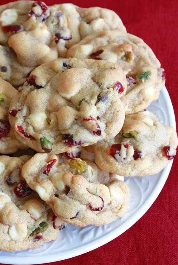 Daring Gourmet's holiday cookies have white and green peeking through