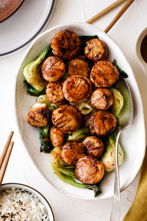 Lunar New Year Recipes: Try Miso Butter Scallops with Bok Choy from Eat Cho Food