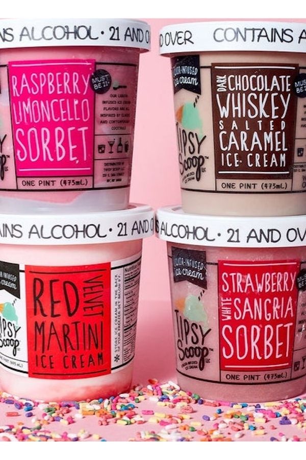 Tipsy Scoop's four-pack of boozy ice cream makes a unique Valentine's Day gift