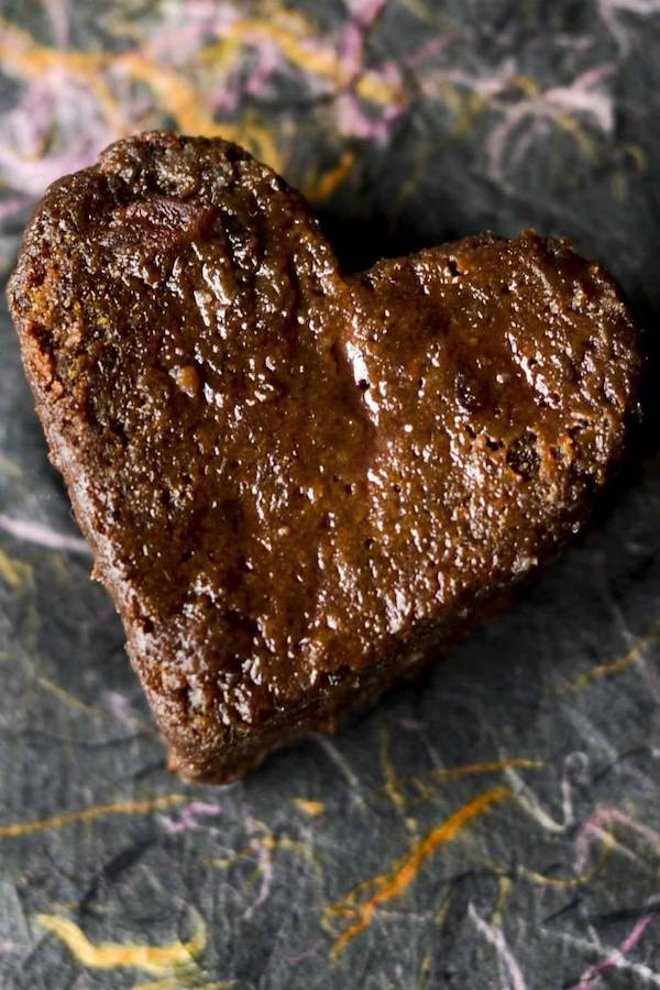 Not a brownie, but a heart-shaped treat from The Black Cake Company