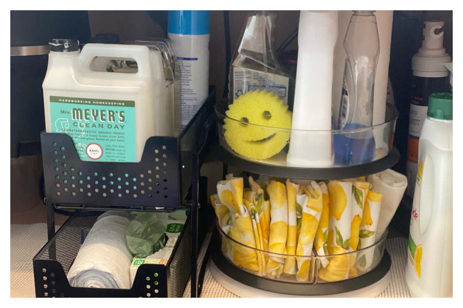 How I organized under my kitchen sink with 4 simple products