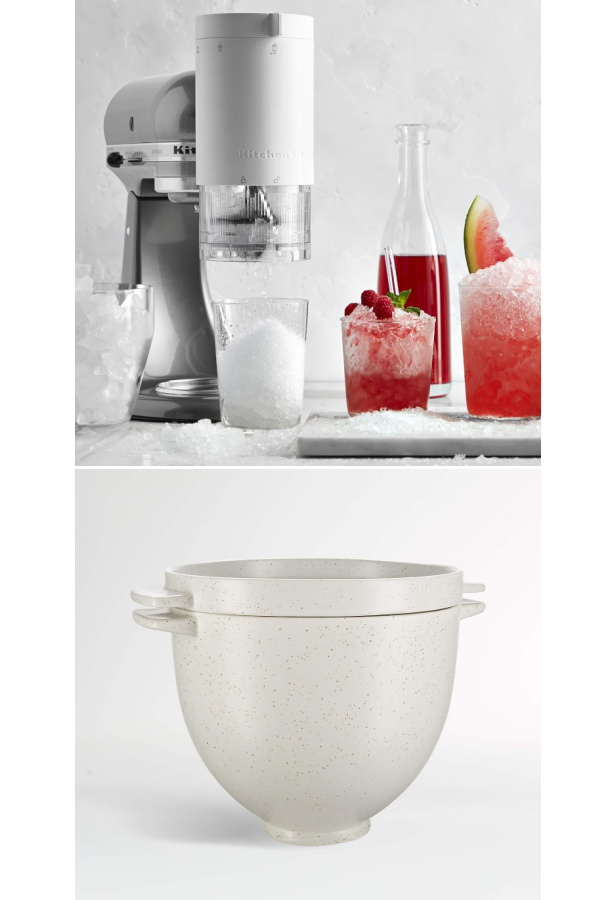 Mother's Day kitchen gifts: KitchenAid Sharve Ice Attachment and Mixer Bread Bowl with Baking Lid