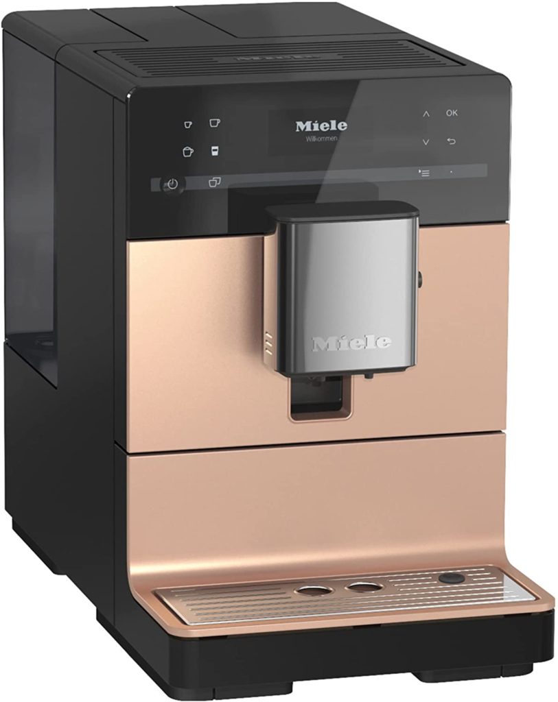 Mother's Day kitchen gifts: Miele CM 5510 Silence Automatic Coffee Maker & Espresso Machine Combo, Rose Gold Pearl Finish