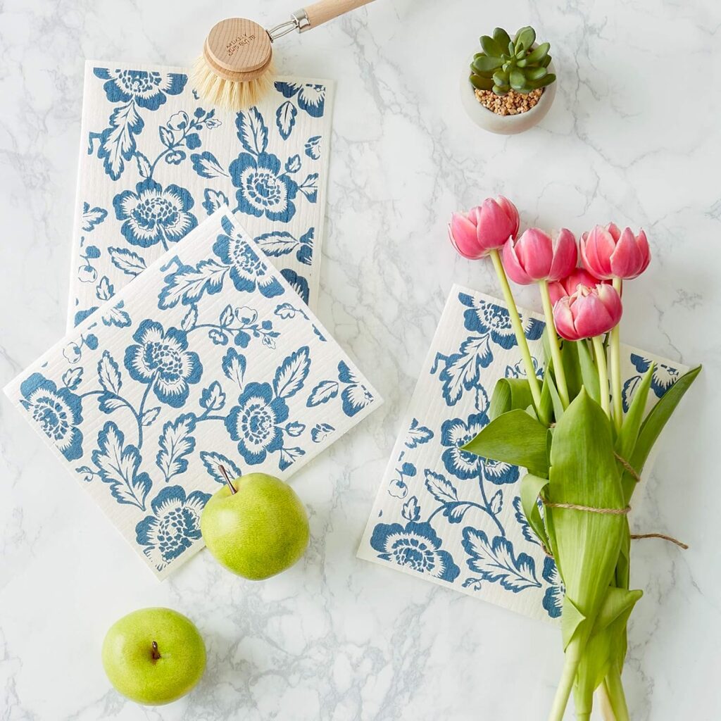 These Swedish dish cloths replace reusable paper towels for spills and messes, beautifully