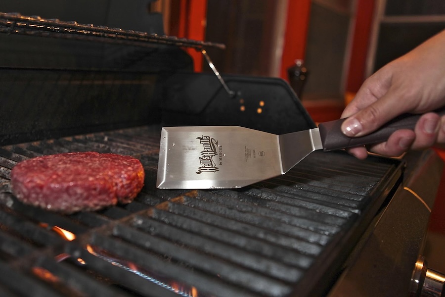 5 of the best grilling tools I swear by for the best burgers: Like this Mercers Hells Handle grilling spatula