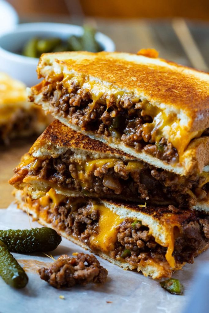 Sloppy Joe Grilled Cheese from Spicy Southern Kitchen
