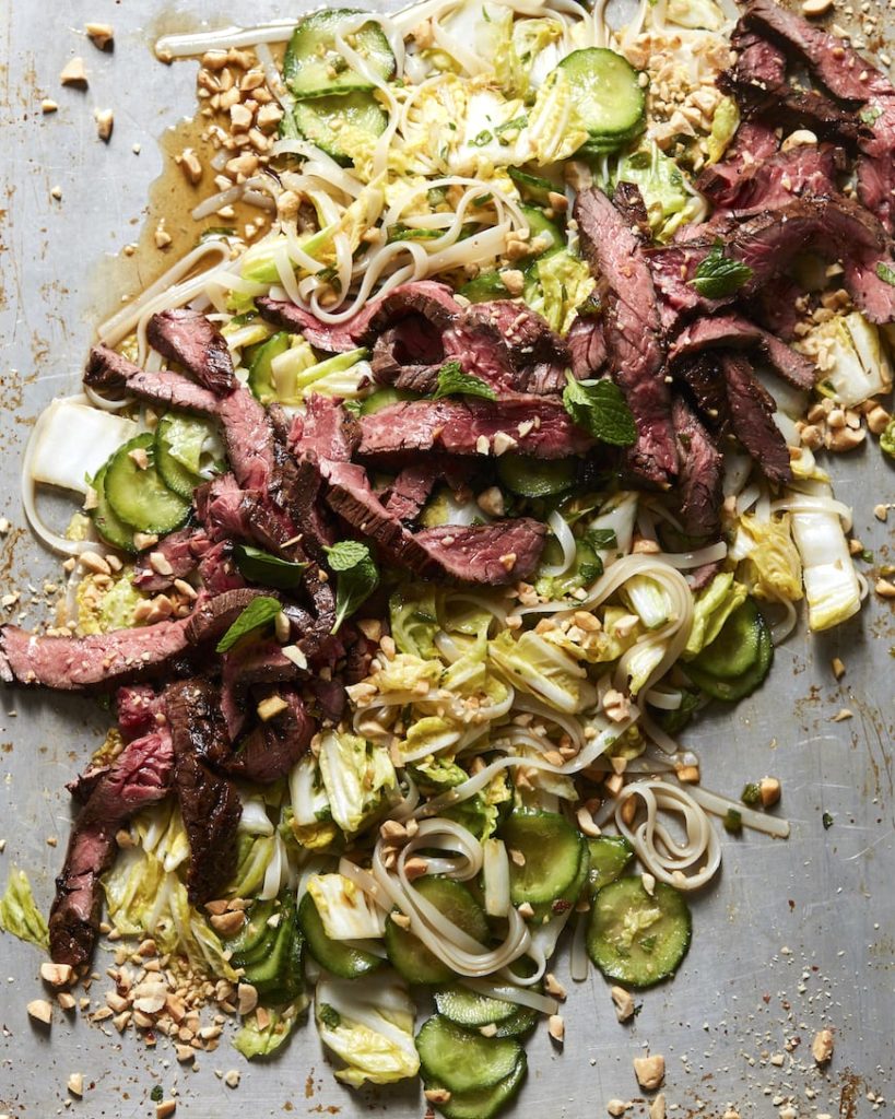 Fall Pasta Salad recipes | Rice Noodle Salad with Steak from What's Gaby Cooking