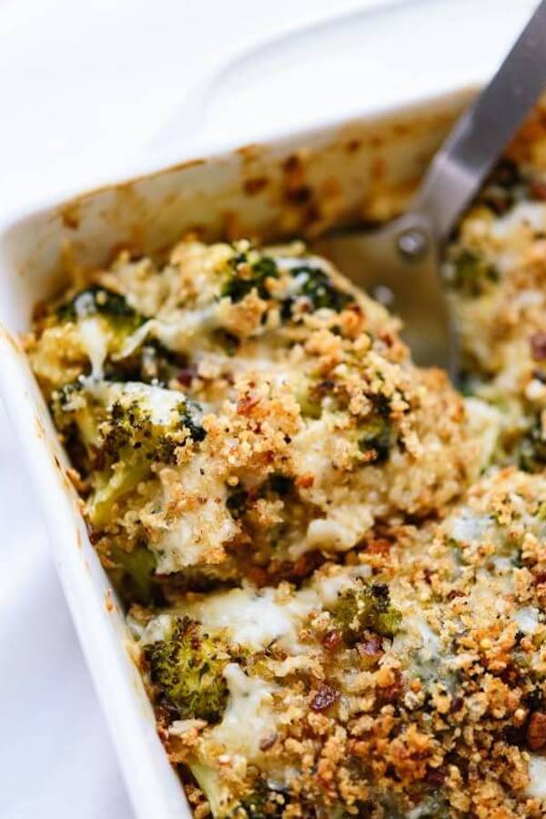 Thanksgiving potluck broccoli casserole from Cookie and Kate