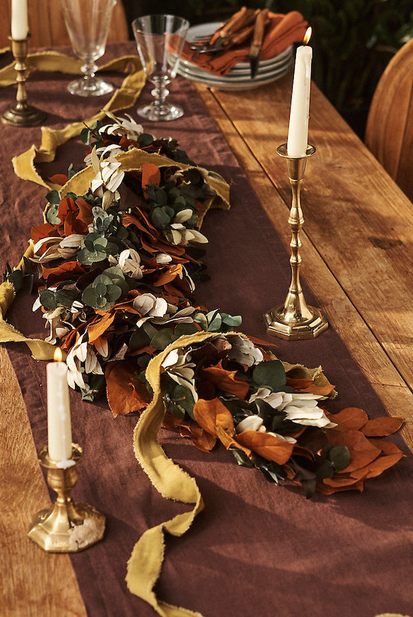 Order this dried botanicals garland from Terrain for your Thanksgiving table.