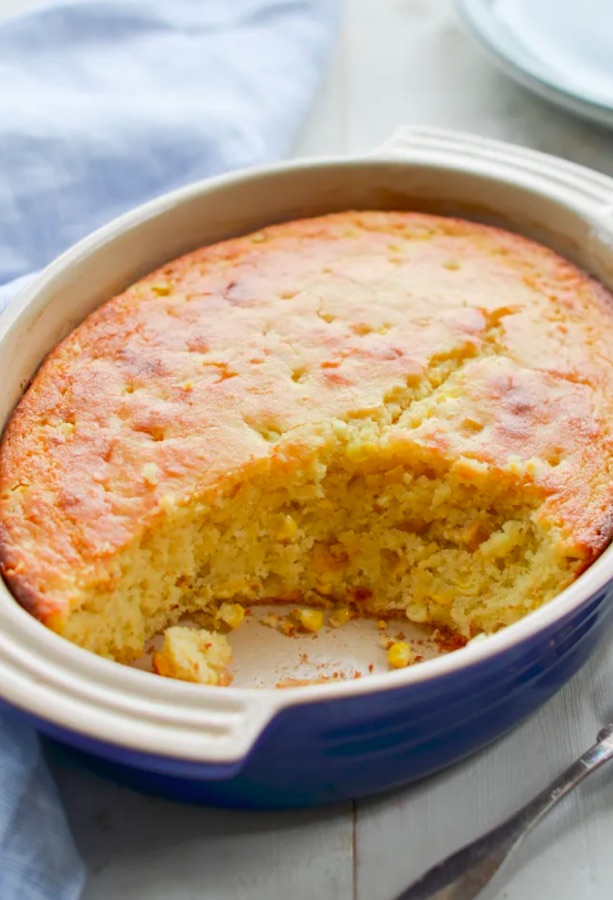 Once Upon a Chef's spoon bread is a great dish to bring to Thanksgiving potluck