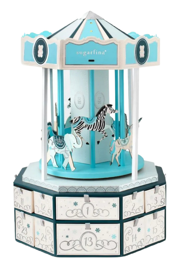Sugarfina's Carousel Advent calendar for 2023 filled with adult-favorite treats