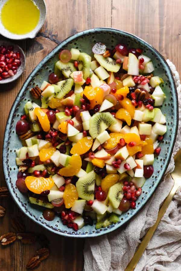 Foxes Loves Lemon Thanksgiving fruit salad recipe is a great Thanksgiving potluck recipe