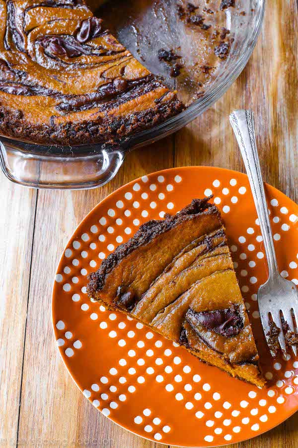 Nutella pumpkin pie recipe for Thanksgiving from Sally's Baking Addiction