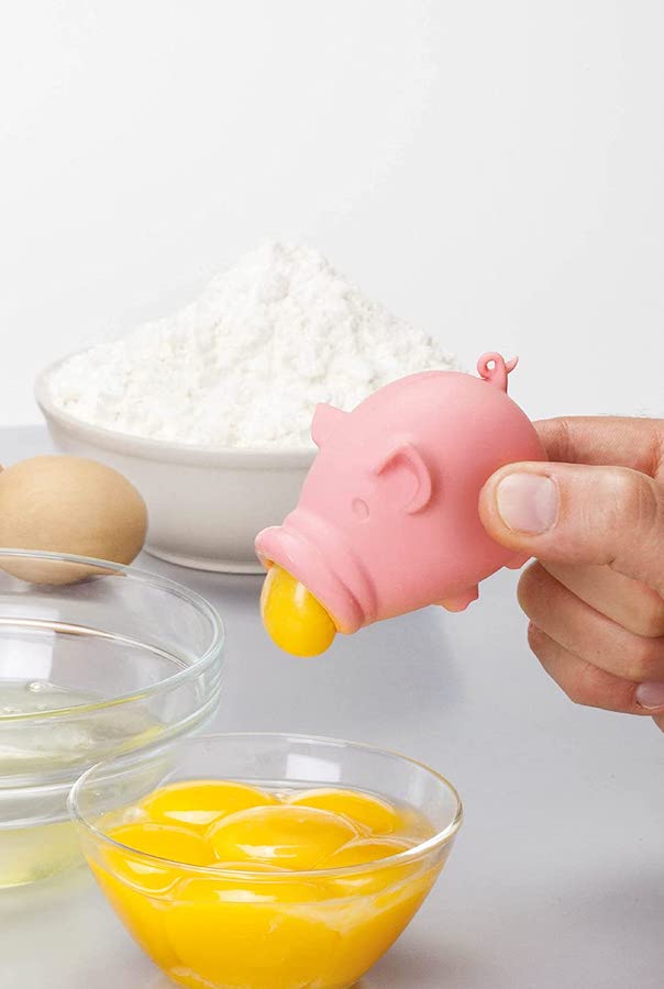 As seen on TikTok, this adorable pig yolk separator from Peleg, also in frog and fish shapes.