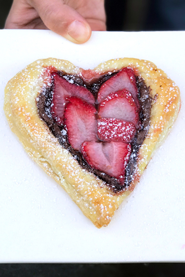 Use two heart-shaped cookie cutters to create this delicious dessert from Stacie Billis for Cool Mom Eats.
