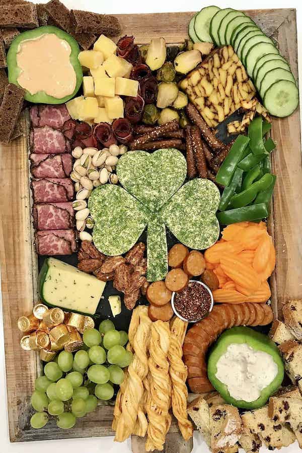 This St. Patrick's Day snack board from The Bakermama is such a fun dinner idea for kids.