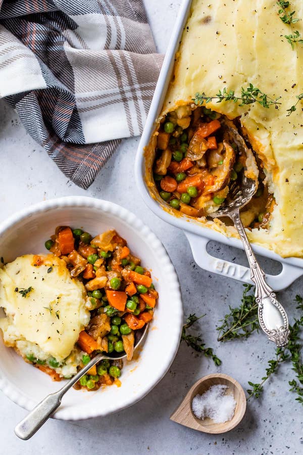 Try Well Plated's vegetarian shepherds pie for St. Patrick's Day dinner. 