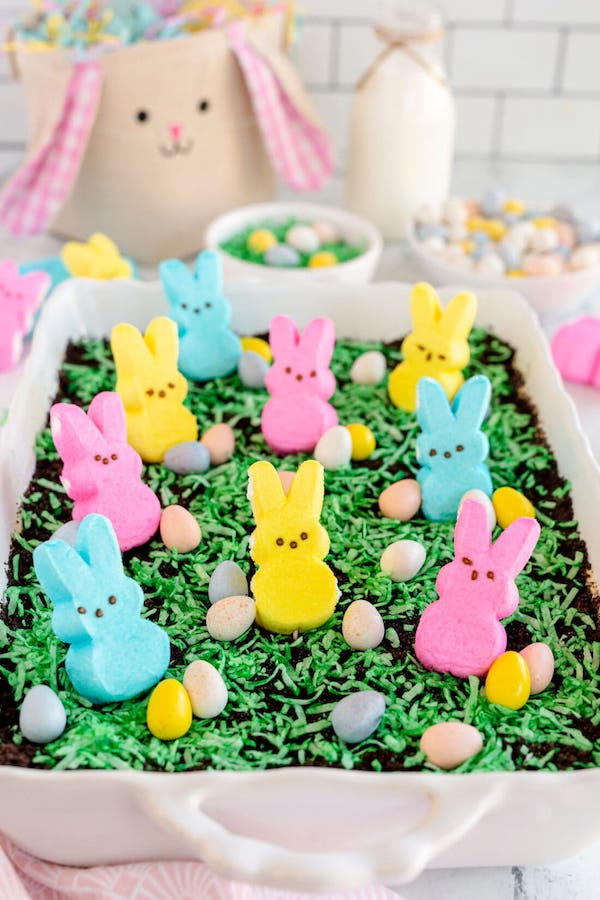 This Easter dirt cake recipe from Amanda's Cookin' is fun for kids.