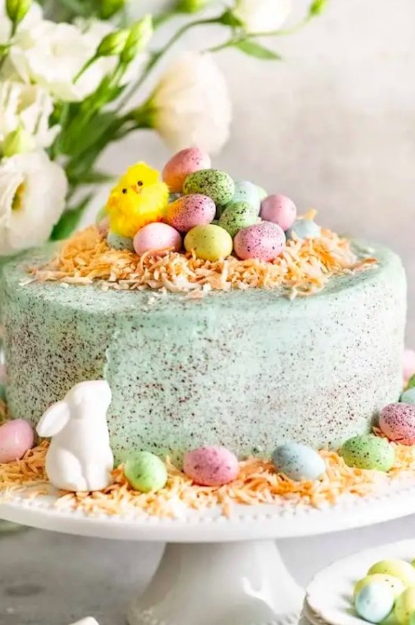 Pretty speckled Easter cake from Recipe Tin Eats can be made up to four days before the holiday.