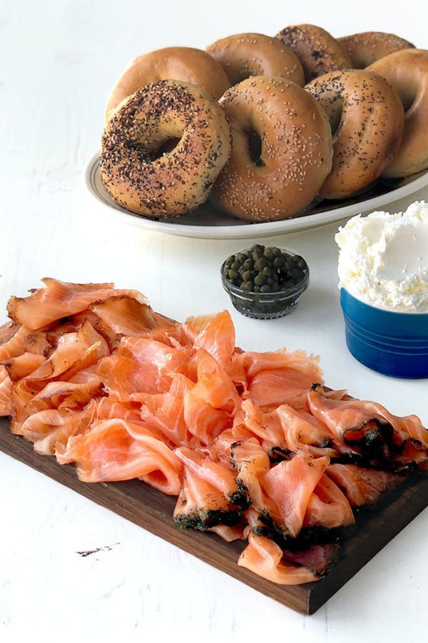 Best Hanukkah food gifts: Russ & Daughters' smoked salmon and bagel brunch medley can be shipped throughout the US