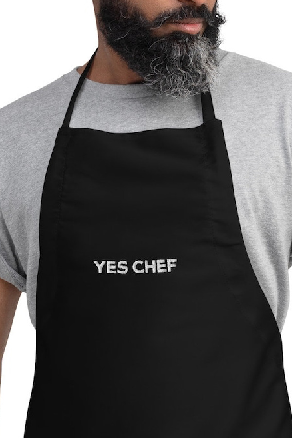 Yes, chef embroidered apron: Sexy Valentine's Gifts for fans of The Bear | at Blonde Rebellion Shop