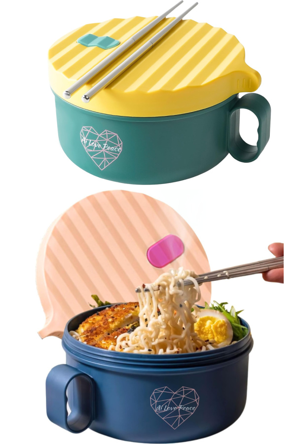 Portable microwave ramen bowl from Ai Love Peace is an Amazon cult favorite